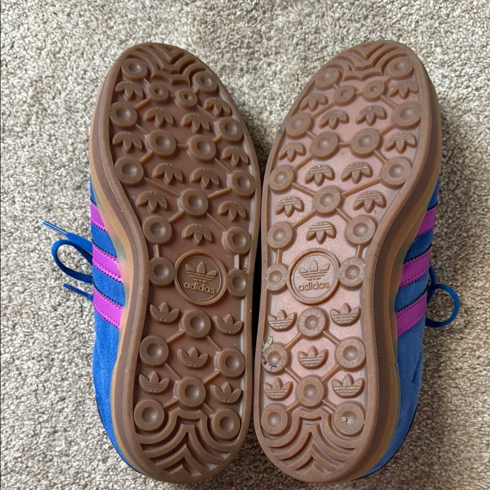 Adidas Gazelle Blue and Pink Platform Sneakers - Picture 4 of 6